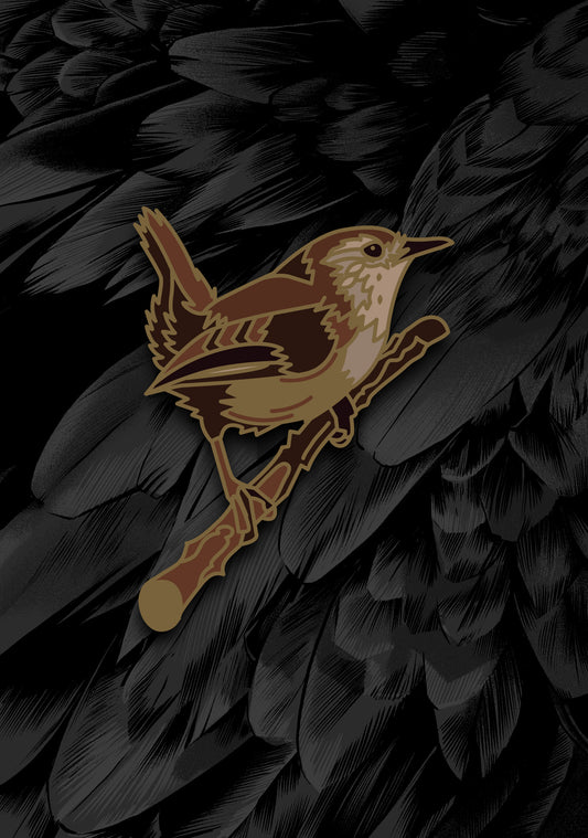 Wren (enamel pin)